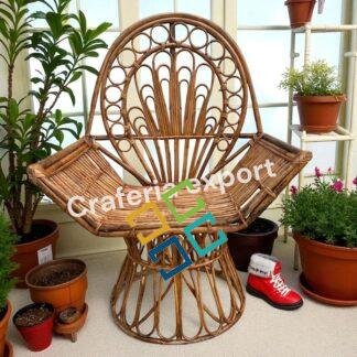 Rattan Cane Armrest Chair for Event/Wedding/Party / Wicker Maharaja Chair for indoor oudoor furniture