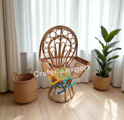 Rattan Cane Armrest Chair for Event/Wedding/Party / Wicker Maharaja Chair for indoor oudoor furniture - Image 3