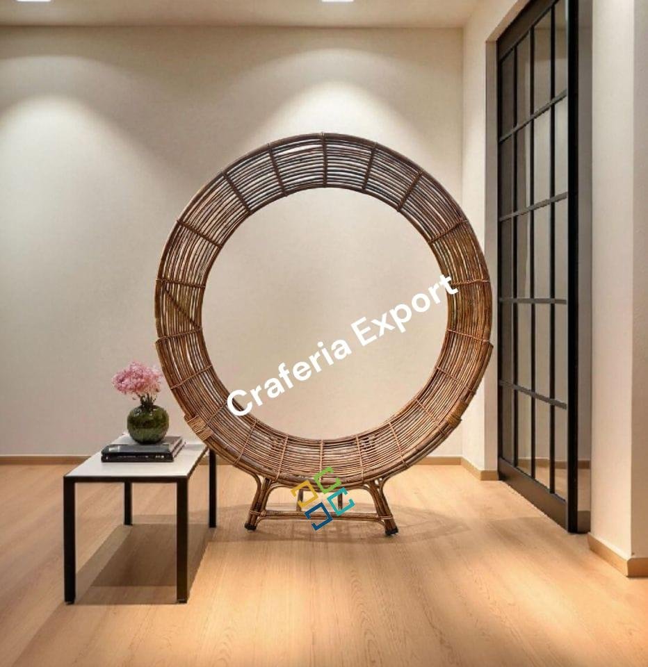 Unique Designer Round  Cane Chair / Bamboo Chair for Cafe/Event/Wedding Party /Chair for Photoshoot Indoor Outdoor