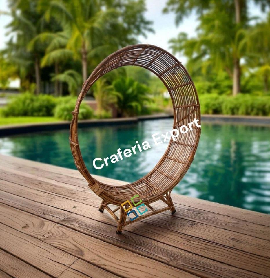 Unique Designer Round  Cane Chair / Bamboo Chair for Cafe/Event/Wedding Party /Chair for Photoshoot Indoor Outdoor - Image 2