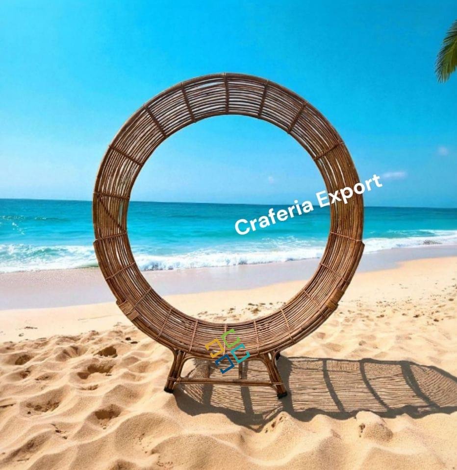 Unique Designer Round  Cane Chair / Bamboo Chair for Cafe/Event/Wedding Party /Chair for Photoshoot Indoor Outdoor - Image 3