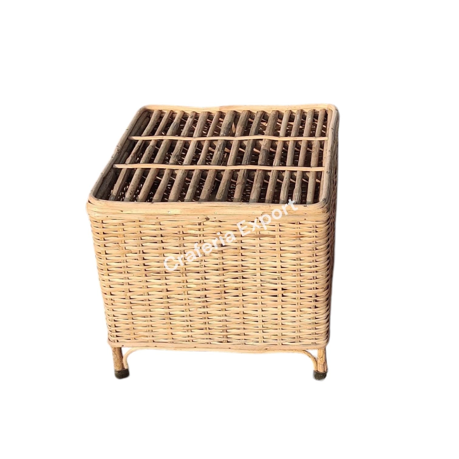 Cane Square Comboo Table For Multipurpose Use - Image 2