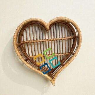 Cane Heart Shaped Posing Basket for Newborns,Sitter For Baby Photography,Photoshoot