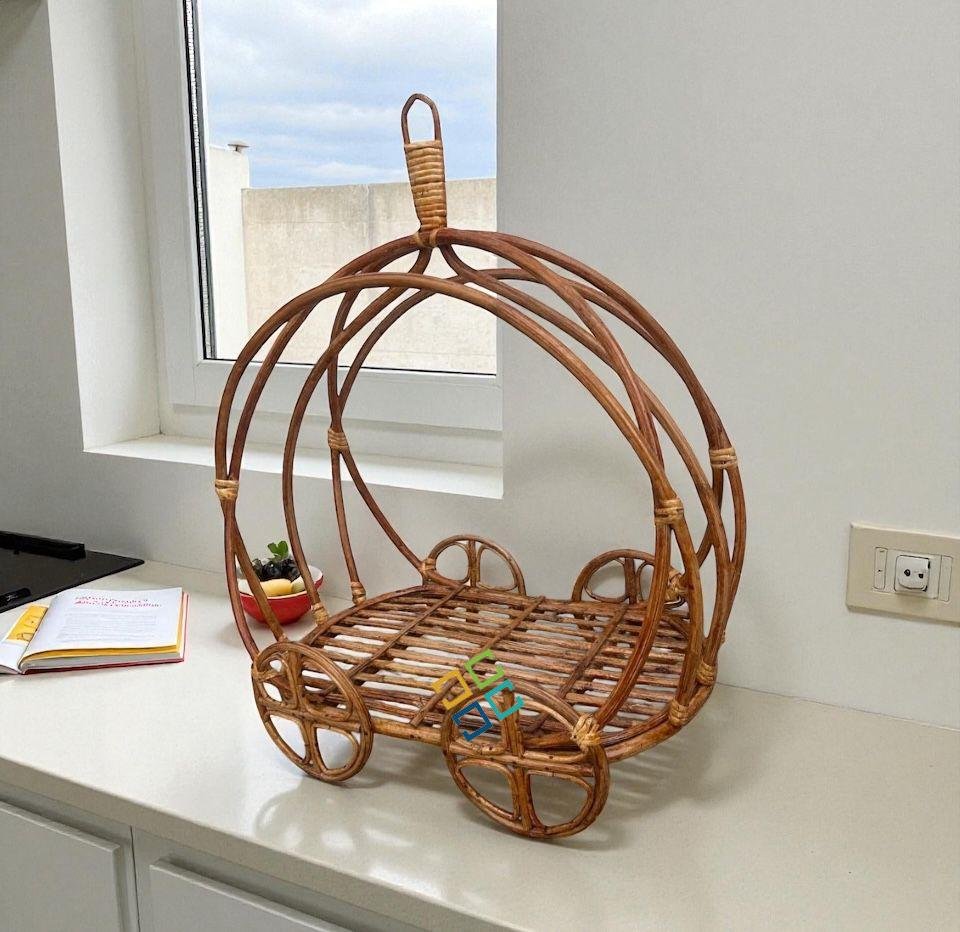 Cane Hanging Basket for Newborn Baby Shoot, Wheel Hanging Basket Toddler Shoot, or Kids Photography Props | Basket for Flower Hanging - Image 4