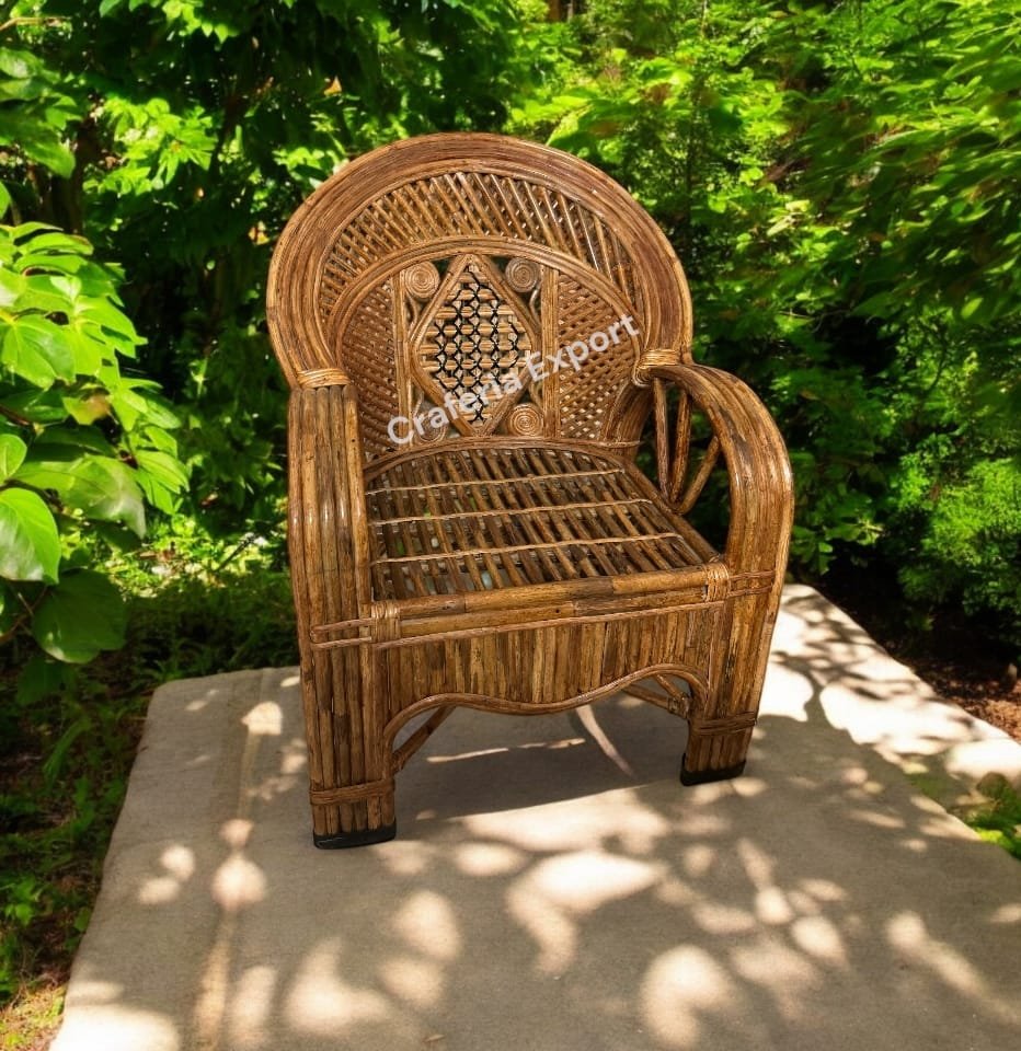 Cane Bamboo 3 Seater Sofa Set with Table Chair for Home, Living Room, Office, Outdoor, Indoor, Garden, Resort - Image 4