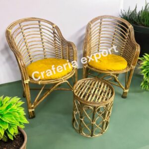 Cane Bamboo Chairs Stool Set Furniture | Outdoor Bait Kursi Set | Cafe Chairs | Restaurants Chairs Set