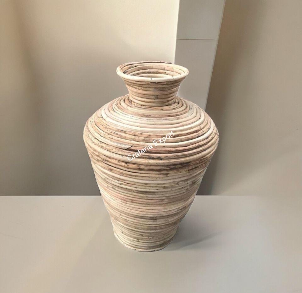 Cane Or Rattan Natural Handmade Flower Vases
