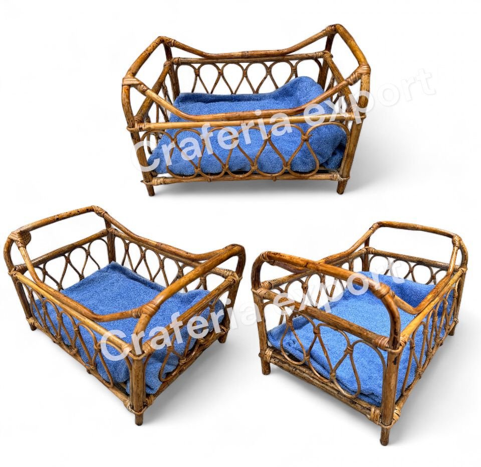 Cane Newborn Baby Bed for Photoshoot /Photo Posing props/ Infant Girls Bed for Photography