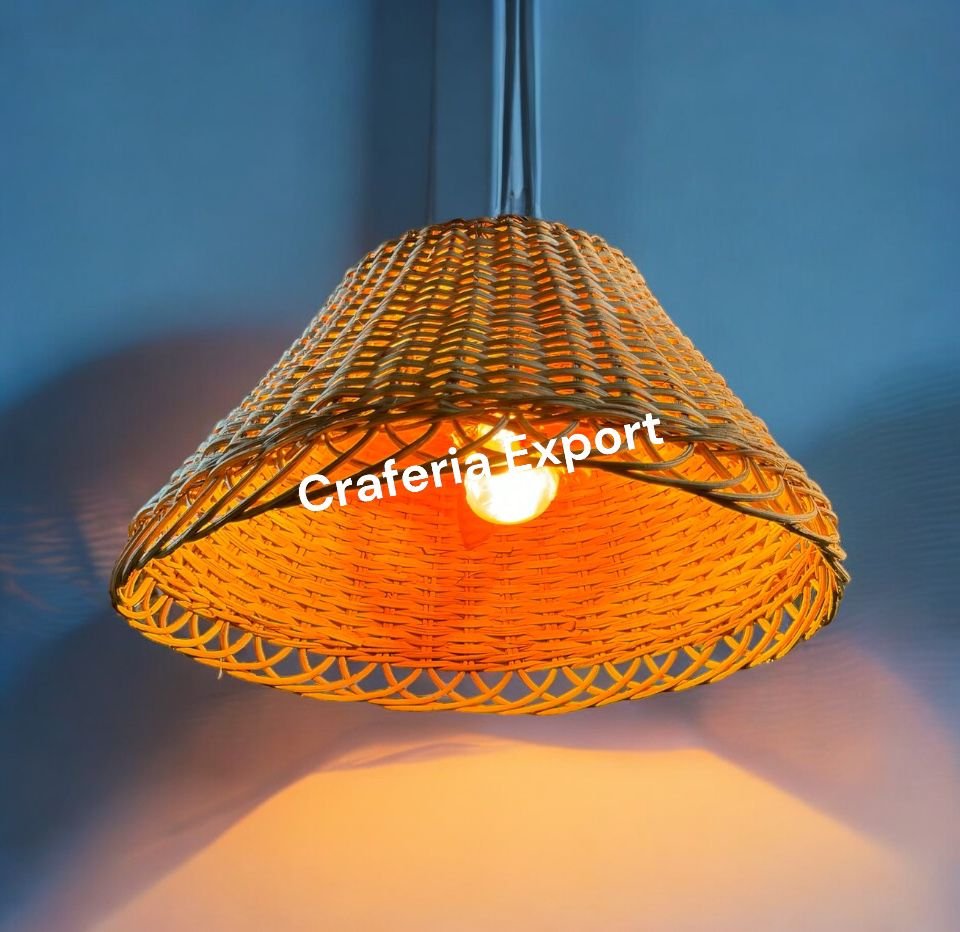 Rattan Hanging Lights, Boho Lamp shades for wall hanging Cafe/Hotels/Restaurants