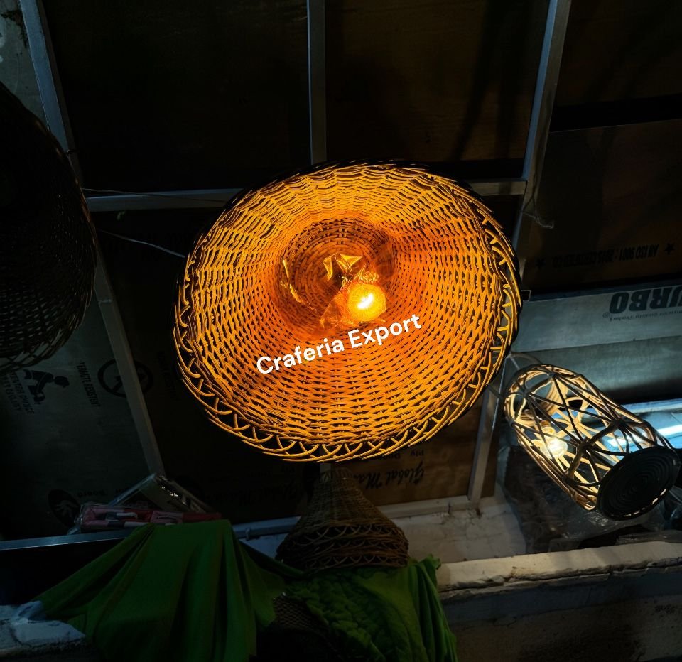 Rattan Hanging Lights, Boho Lamp shades for wall hanging Cafe/Hotels/Restaurants