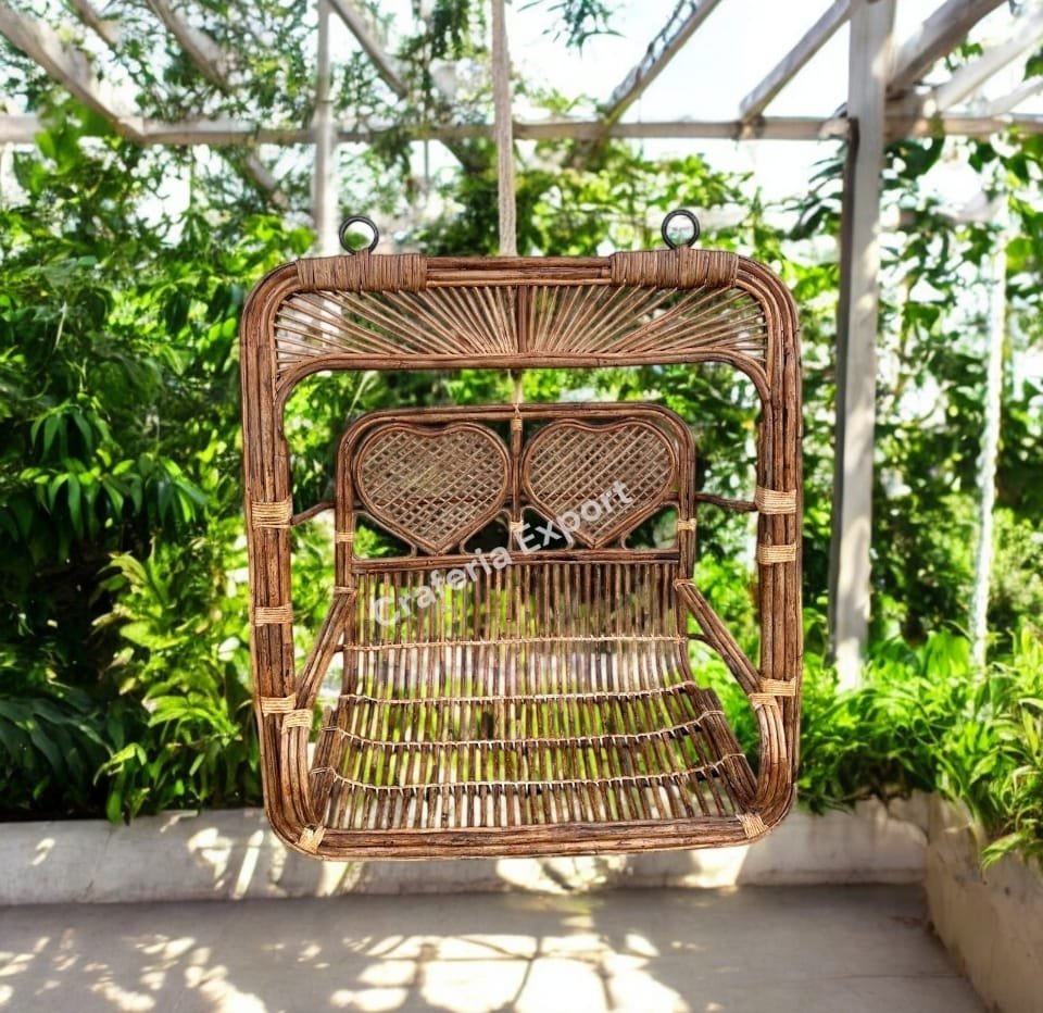 Royal Comfort Handcrafted Cane Swing Chair/ Jhula