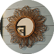 Handwoven Rattan Mirror