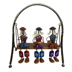 Metal Swing Musician 3 tribal showpiece for home interior decor
