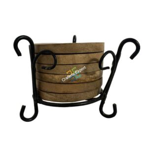 Round Wooden Tea coaster set