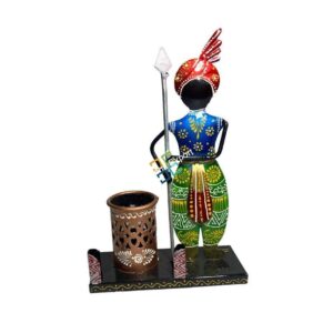 Antique Art Design Multicolored Pen/Card Holder, Desk Organizer