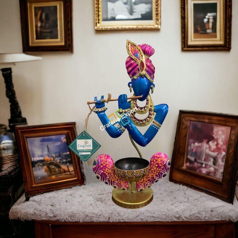 Krishna T Light Candle Holder | Decorative Tealight Holder for Home and Gifts