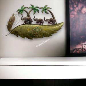 Elephant Wall Sculptures Art Home Décor Metal wall decor living , cafe, office and gifts