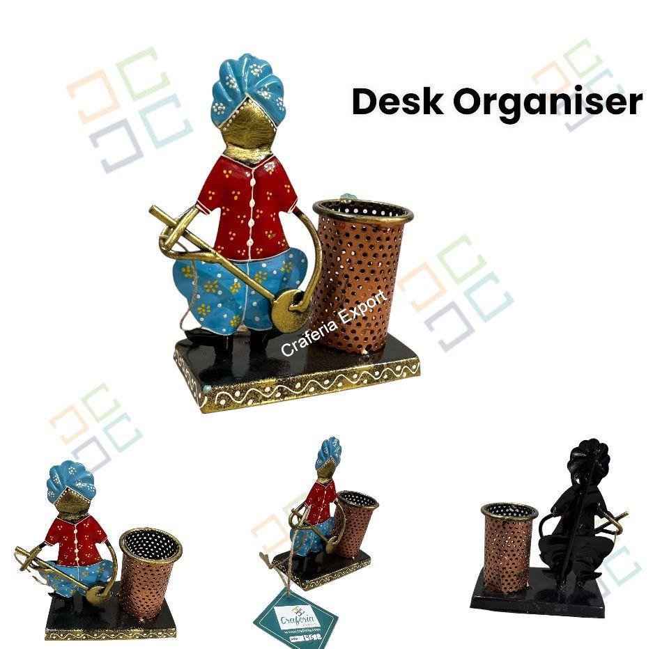 Musical Men Metal Pen Holder/Desk Organizer Showpiece for office / home / gifts