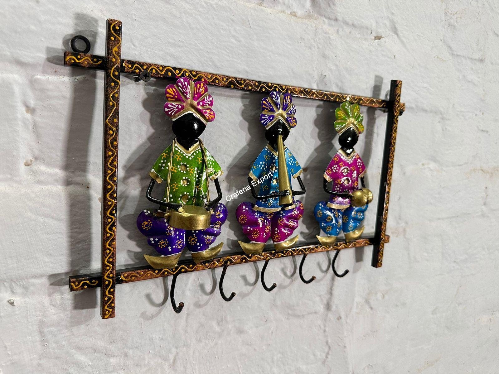 Rajasthani Musical Wall Panel with Key Holder for home wall Decor , office decorative with key organizer
