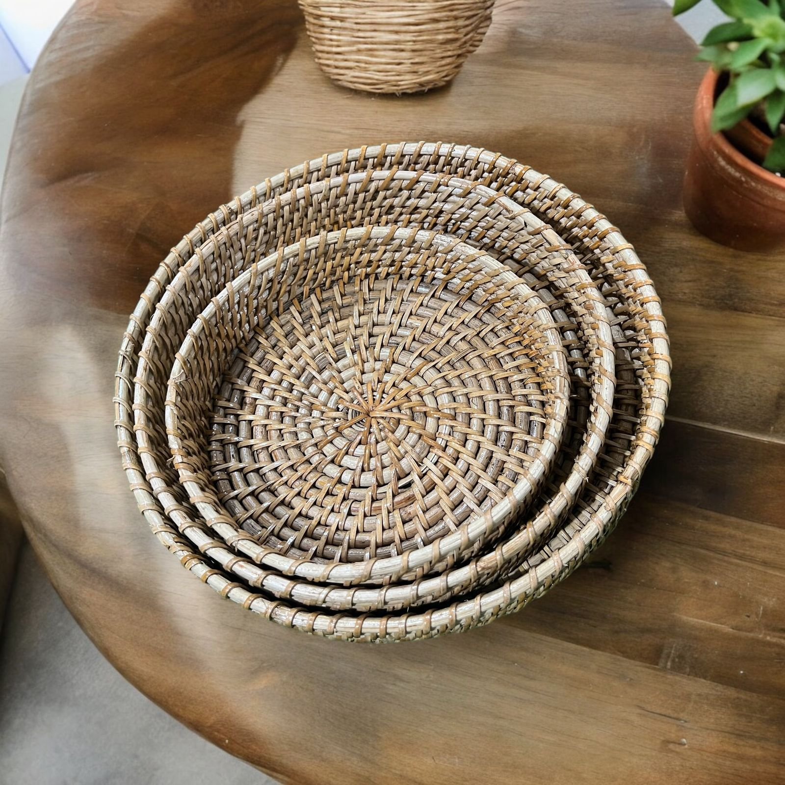 Bamboo Tray | Cane Serving Tray for storage Fruits / decor in table /bathroom essential utility /Gift Hamper Tray