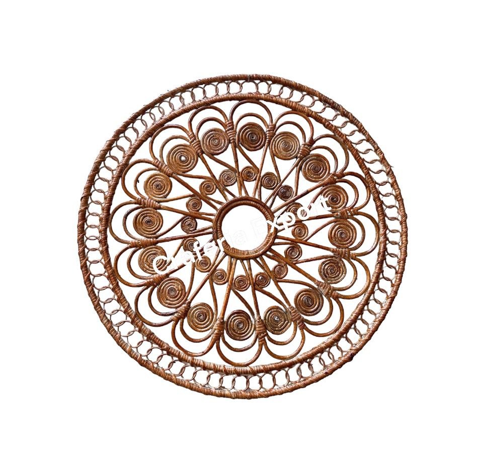 Rattan Cane Wall Decor Hanging | Natural Boho Rattan Home Art