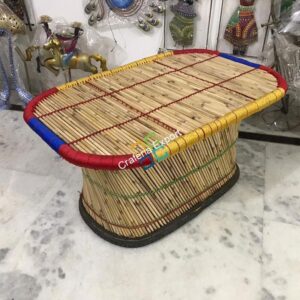 Rectangular Natural Bamboo Table Handcrafted XL-size