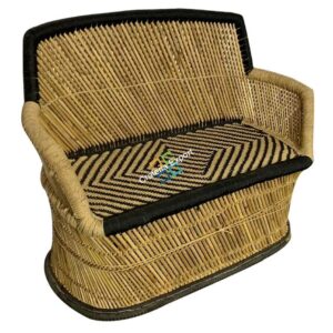Bamboo 3 Seater Handicraft Chair for Home, Living Room, Indoor Outdoor Wooden Furniture Ascents | Mudha