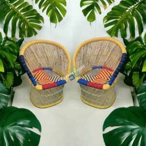 Bamboo Sute Chairs for Balcony | Bamboo Mudda Chairs for indoor and outdoor