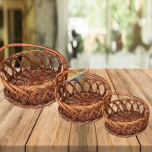 Eco-Friendly Cane Fruit Basket/Hamper Basket For Home, Hotel and Restaurant Decor/Gift Item
