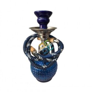 Hukkah – Glass bottom designer for fun that is smoking / home decor Antique item-BLUE