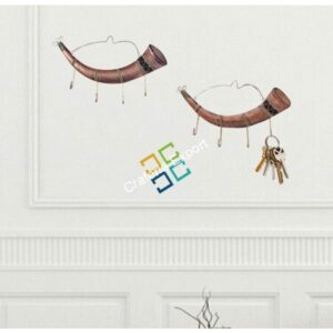 Antique Wall Hanger trumpet key holder for entrance home Set of 2