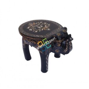 Elephant Shaped Wooden Stool for home decor