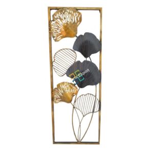 Interior decor metal flower frame wall hanging with petals / handicraft decorative showpiece