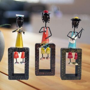 Multicolor Musical handicrafts legs hanging showpiece set of 3 for interior decoration