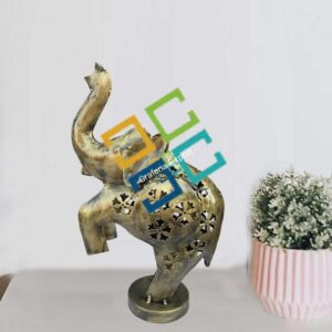 Handicraft metallic cute baby elephant shaped tealight candle holder for decor/Gifts