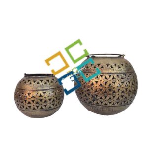 Unique spherically designed shaped T-light candle holder for decorative home/Hanging lantern pack of 2