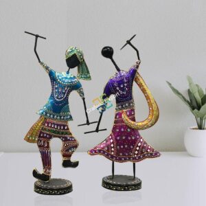 Colourful cheering folk Dancing couple ethnic showpiece/tabletop/home decor/gift item