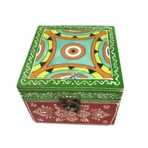 Vibrant Wooden Jewellery Box/Multipurpose Box/Gift Item/Home Decor