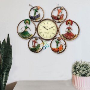 Musicians Ring Panel Wall figurines with clock for wall decor