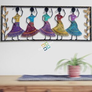 Decorative Metal Folk Dancing Women Wall Panel/Wall Hanging For home decor